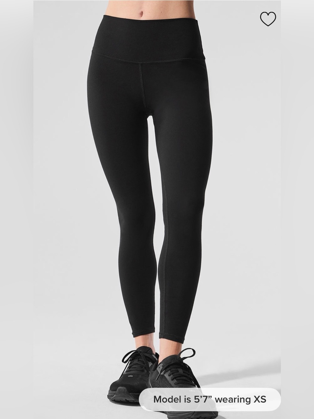 Alosoft High Waist 7/8 Highlight Leggings Black Size XS EEUC